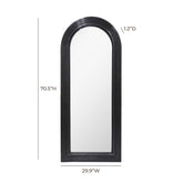 Tanya Black Rattan 70" Floor Mirror Model: TOV-C54315